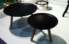 Small white Tablo coffee table by Normann Copenhagen, modern wooden table with sleek design and clean lines.