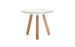 Small white Tablo coffee table by Normann Copenhagen, modern design with sleek tabletop and sturdy legs.