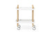 White Block Table by Normann Copenhagen, modern minimalist table with clean lines and smooth surface, designed for contemporary living spaces.