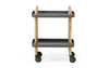 White Block Table by Normann Copenhagen featuring a modern minimalist design, with a rectangular top and sturdy legs.
