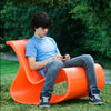 Blue Mod Lounger by Offi, modern seating with sleek design, featuring a curved ergonomic shape and smooth upholstery.