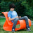 Blue Mod Lounger by Offi, modern seating with sleek design, featuring a curved ergonomic shape and smooth upholstery.
