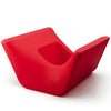 Red Otto Ottoman bench and planter by Offi, modern seating piece with a sleek design and integrated planter for stylish indoor use.