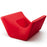 Red Otto Ottoman bench and planter by Offi, modern seating piece with a sleek design and integrated planter for stylish indoor use.