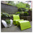 Red Otto Ottoman bench by Offi, versatile seating with integrated planter for modern interior or outdoor space.