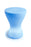 Sky blue Bongo Stool by Offi, modern seating with a rounded shape, featuring smooth curves and a sturdy base.