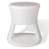 White Tiki Stool by Offi, modern seating with a sleek, curved design, perfect for contemporary interior spaces.