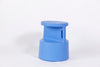 Blue Tote Stool and Table by Offi, versatile furniture piece with a modern design, shown in a well-lit indoor setting.