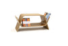 Walnut Embrace coffee and end table by Offi featuring sleek, modern design with smooth surfaces and minimalist style.