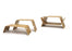 Walnut Embrace coffee and end table by Offi, showcasing sleek modern design with smooth surfaces and minimalist style.