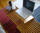 Walnut Mag Side Table and Laptop Stand by Offi, modern table with sleek design and functional surface for workspace or living room.