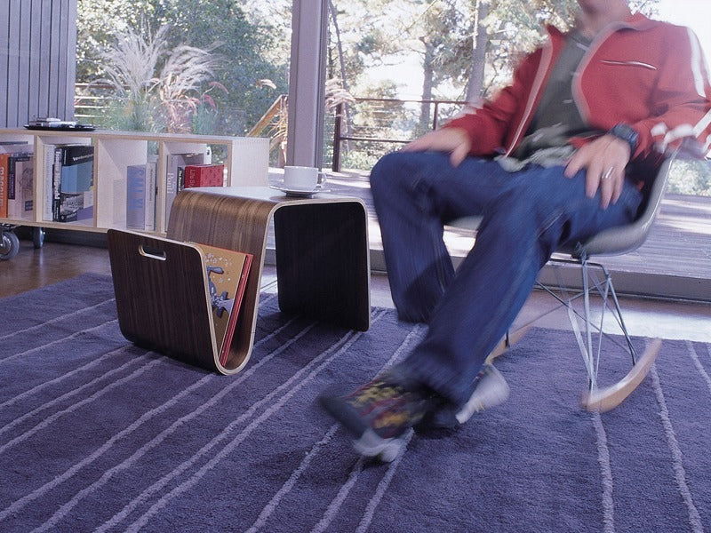 Walnut Mag Side Table by Offi, a sleek contemporary table and laptop stand with a modern design and smooth finish.
