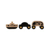 Kids' No Rush Cars & Boat toy by OYOY featuring colorful vehicles in a playful design for children.