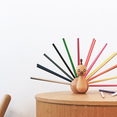 Pot à crayons paon par EO Danemark