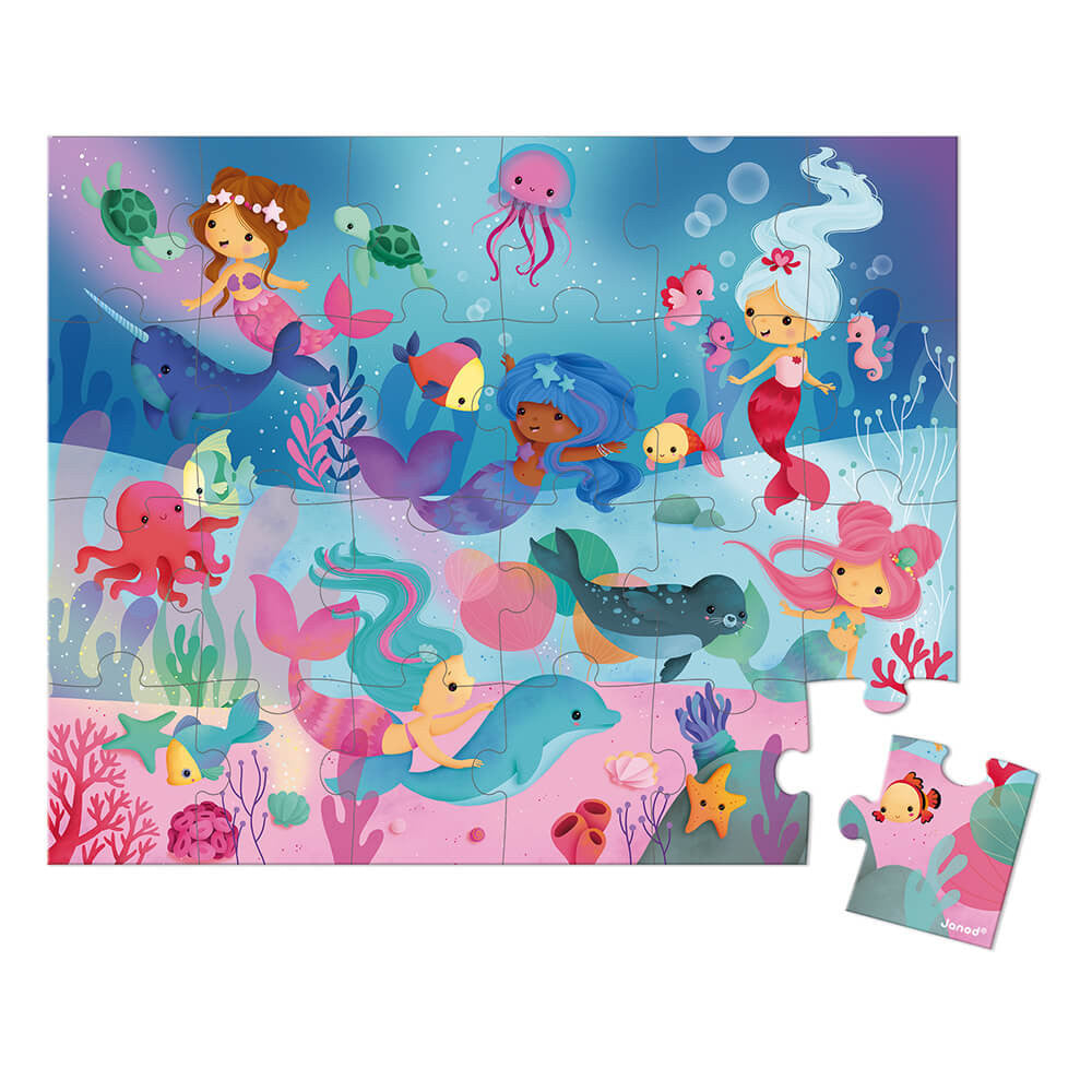 24 pc Puzzle - Mermaid by Janod