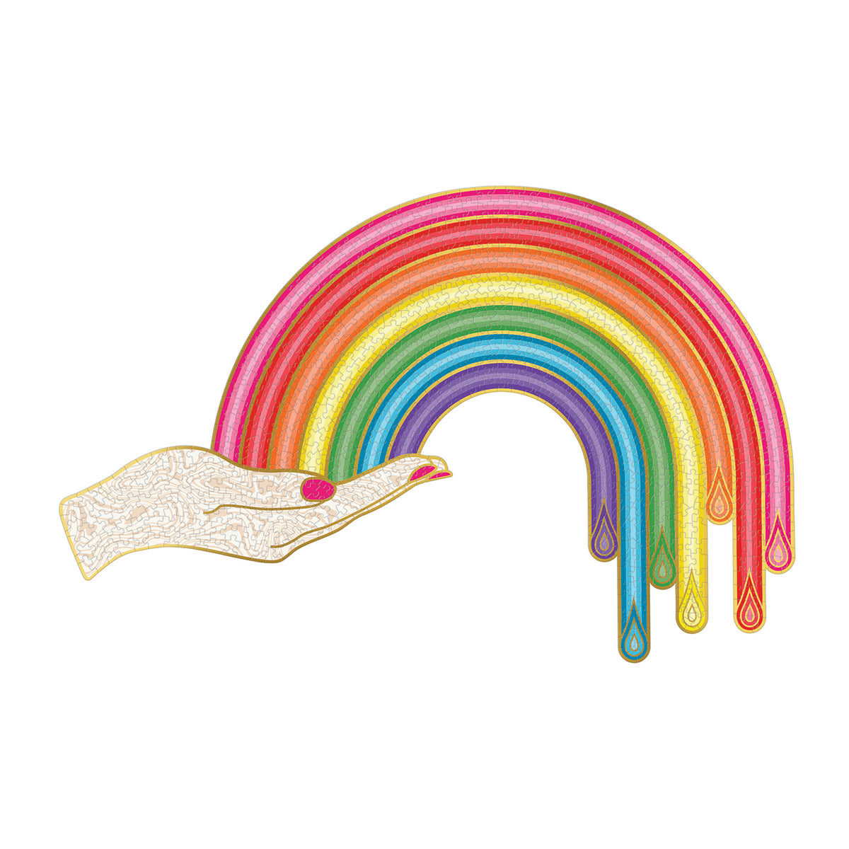 Rainbow Hand Shaped Puzzle by Jonathan Adler