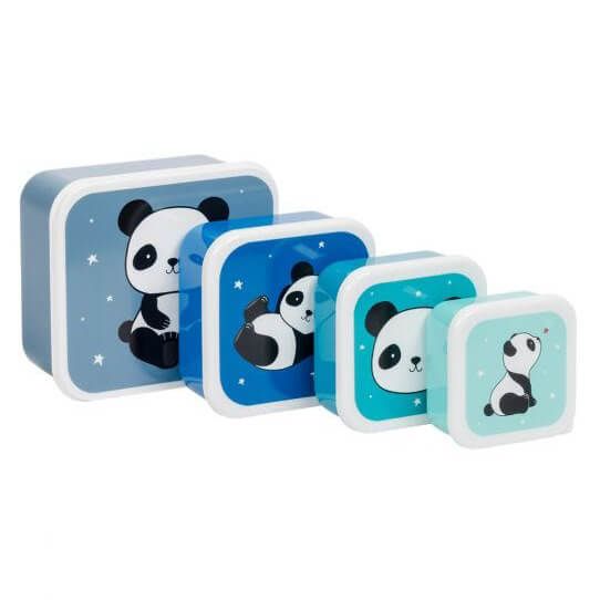 Panda Lunch & Snack Box Set by A Little Lovely Company