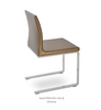 Soho Concept Polo Flat Chair showing modern seating with bonded leather upholstery and sleek design for contemporary interiors.