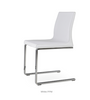 Soho Concept Polo Flat Chair in bonded leather, modern seating with sleek design and plush cushioning.