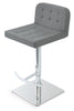 Lara Piston Stool by Soho Concept featuring brushed stainless steel seating and modern design for contemporary interiors.