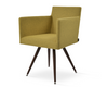 Black leatherette Harput Star Chair by Soho Concept, modern seating with a sleek steel frame, designed for stylish comfort.