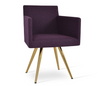 Harput Star Chair by Soho Concept, sleek black leatherette seat with powder steel frame, modern seating with stylish design.