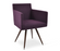 Black leatherette Soho Concept Harput Star Chair with powder steel frame, modern seating with sleek design.