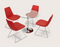 Eiffel Wire Chair by Soho Concept, seating with chrome legs and leatherette upholstery, modern wireframe design.