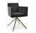 Harput Stick Arm Swivel Chair by Soho Concept, leatherette upholstery with natural veneer and steel frame, showcasing modern seating design.