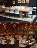 Soho Concept Pasha Wood Dining Chair with solid beech and walnut finish, low-back seating with leatherette upholstery.
