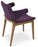 Nevada Arm Wood Chair by Soho Concept, seating with leatherette upholstery and solid beech walnut wood frame.