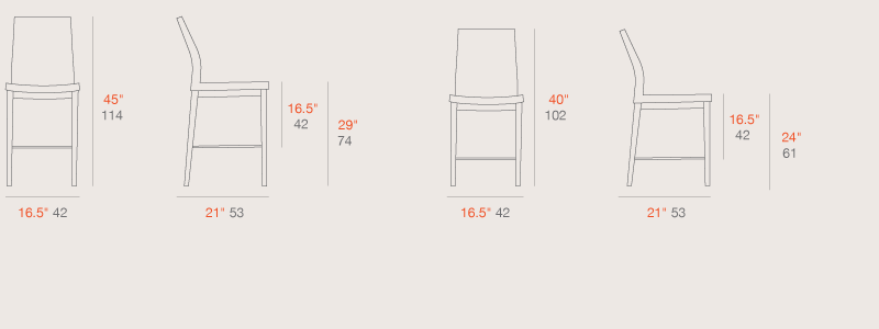 Pasha Counter/Bar Wood Stool by Soho Concept