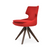 Patara Pyramid Swivel Chair by Soho Concept featuring leatherette upholstery in walnut finish for modern seating comfort.