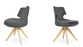 Patara Pyramid Swivel Chair by Soho Concept with leatherette upholstery in walnut finish, showcasing modern seating design.