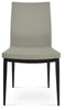 Soho Concept Pasha MW dining chair with leatherette upholstery, walnut veneer legs, steel frame, low back seating, modern design