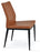 Soho Concept Pasha MW dining chair with leatherette upholstery, walnut veneer accents, steel frame, low-back seating.