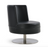 Soho Concept Hilton Lounge Swivel Round Armchair with chrome base, upholstered seating for modern living spaces.