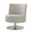 Hilton Lounge Swivel Round Armchair by Soho Concept, modern seating with chrome base and upholstered round armchair design.