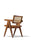 Soho Concept Pierre J Armchair with natural cane seat and back, solid ash frame, black finish, modern indoor seating.