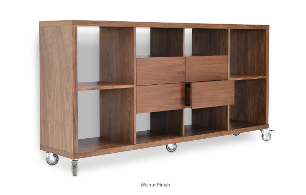 White lacquer Malta Bookcase by Soho Concept, modern storage unit with clean lines and open shelving for home organization.