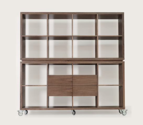 White lacquer Malta bookcase by Soho Concept, modern storage unit with open shelves for home organization.