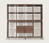 White lacquer Malta bookcase by Soho Concept, modern storage unit with open shelves for home organization.