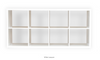 White lacquer Malta Bookcase by Soho Concept, modern storage unit with open shelves for home or office use.