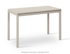 Soho Concept modern white frosted glass desk and dining table with storage, sleek contemporary design for home or office use.