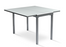 Modern Soho Concept white frosted glass storage desk or dining table with sleek design and clean lines.