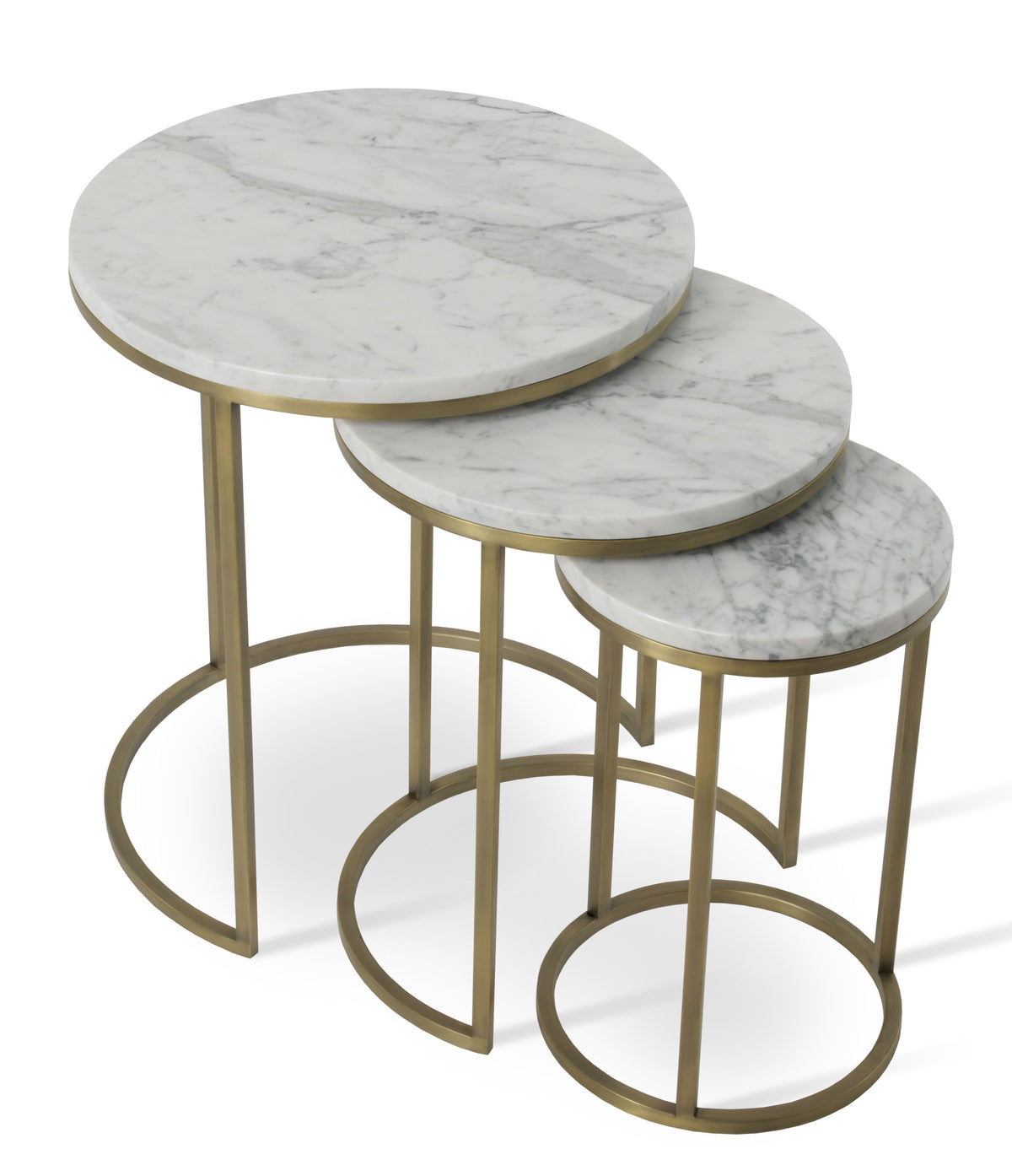 Table d'appoint gigogne en marbre Alexy par Soho Concept
