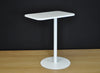 Harvard Swivel End Table by Soho Concept featuring a white lacquer top and white painted steel base.