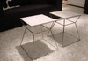 White marble Gakko End Table by Soho Concept, modern table with sleek design and sturdy metal legs.