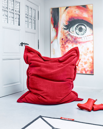 Fatboy Slim Teddy Bean Bag in plush, soft fabric, perfect for casual seating and lounging in modern living spaces.