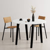 Nouvelle table de salle à manger ronde moderne avec plateau en plastique recyclé par Tiptoe